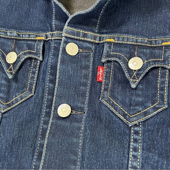 Levi’s Jean Jacket Women Small Type 1 Iconic Denim Reproduction Western - Picture 4 of 8